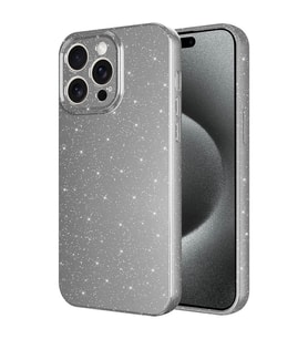 Apple iPhone 15 Pro Kılıf Kamera Korumalı Simli Lüks Zore Koton Kapak
