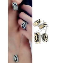 mineli 925 ayar gümüş lüks set takım