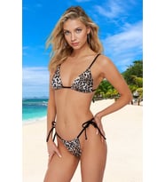 Desenli Üçgen Bikini Takımı Şık Detaylı Klora Dayanıklı Özel Tasarım (Çok Renkli)