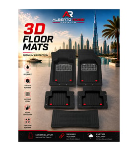 Toyota bZ4X Premium 3D Kauçuk Paspas Enerji Krom