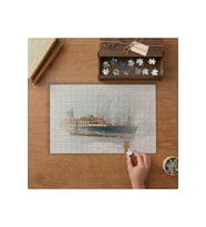 Terk Edilen Gemi Tasarımı 240 parça Ahşap Puzzle Ahşap Kutuda MP01031