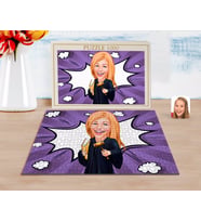 BK Gift Kişiye Özel Kadın Hakim Karikatürlü 1000 Parça Profesyonel Puzzle-1