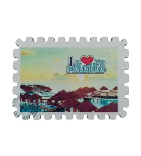 Maldivler Temalı Pul Magnet (Karışık)
