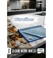 İthal Ultrafiber Zor Kir Bezi ve Ovma Bezi Mavi Renk Bez 40x40 cm - 300 Gsm
