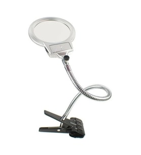 Spiralli Klipsli Büyüteç - Led Işıklı 13cm Mg15120-c