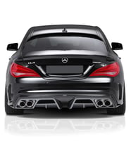 Mercedes W117 CLA Serisi AMG Piecha Difüzör Plastik Parlak Siyah