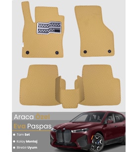 BMW İX40 (2022-2025) Uyumlu EVA Paspas Tam Set–Araca Özel,Su Geçirmez,Hızlı ve Kolay Montaj