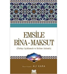 Kitap Kalbi Yayıncılık Emsile Bina Maksut Tercümesi Kelime Anlamlı