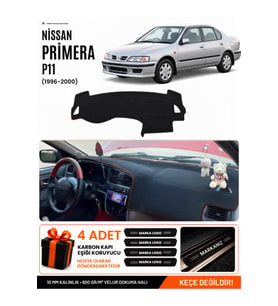 NİSSAN PRİMERA P11 (1996-2000) Uyumlu Torpido Örtüsü Torpido Kılıfı - Siyah