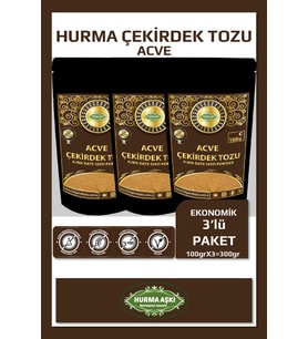 Hurma Aşkı Acve Hurma Çekirdeği Tozu 100GrX3=300Gr