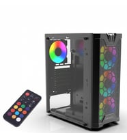 EMPOSA EMG-15XB Orta Kule, Siyah, Metal & Temperli Cam, ATX/Micro-ATX/Mini-ITX, ARGB LED 3x120mm + 1x120mm Fan, 2x 120mm Üst PSU Fan, 1x USB 3.0, 2x USB 2.0, HD Ses, 158mm CPU Soğutma (Mat Siyah)