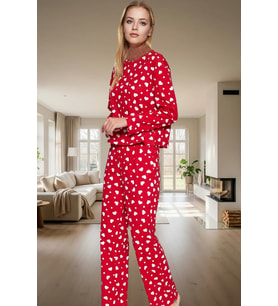 Ev Giyim Seti %100 Pamuk Örme Pijama Takımı Rahat Kalıp Kışlık Seçkin Malzeme Profesyonel Görünüm
