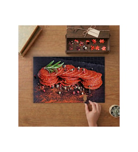 Kuru Et - Baharatlar Tasarımı 240 parça Ahşap Puzzle Ahşap Kutuda MP02406