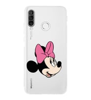 Huawei P30 Lite Kamera korumalı Kapak Minnie Mouse Tasarımlı  Şeffaf Kılıf