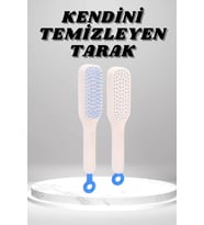 Silikon Yumuşak Sıkı Dişli Sihirli Geri Çekilebilir Tarak Kendini Temizleyen Saç Fırçası