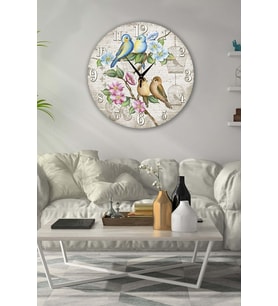 Retro Tasarımlı Duvar Saati 35x35 Cm (Baskılı)