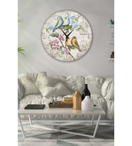 Retro Tasarımlı Duvar Saati 35x35 Cm (Baskılı)