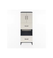 Hyperion Dolap 3 Raflı 2 Çekmeceli 2 Kapaklı 60x44x163 Antrasit-Aytaşı