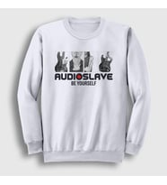Presmono Unisex Beyaz Poster Rock Audioslave Sweatshirt 544789tt