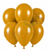 Zerdeçal Renk Lateks Retro Balon (30 cm) - 6 Adet