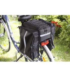 Procycle Pc-415 Heybeli Bisiklet Arka Bagaj Çanta Büyük (Siyah-Gri)
