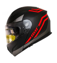 Motosiklet Çene Açılır Kask Güneş Vizörlü Ece 22.06 Sertifikalı New Motor Kaskı V2 WX RED