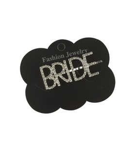 Toka Bride yazılı gümüş parlak taşlı toka