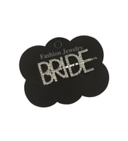Toka Bride yazılı gümüş parlak taşlı toka