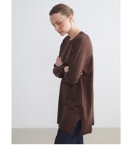 LCW ECO Kahverengi Bisiklet Yaka Kadın Triko Tunik