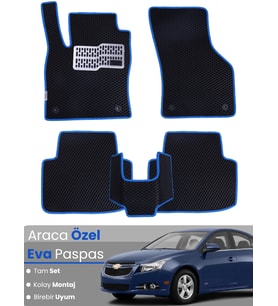 CHEVROLET CRUZE (2008-2014) Uyumlu EVA Paspas Tam Set–Araca Özel,Su Geçirmez,Kolay Montaj