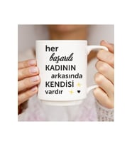 Başarılı Kadın Baskılı Kupa Bardak