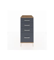 Kronos Komodin 4 Çekmeceli 44x59x96 Çam-Antrasit