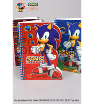 LİSANSLI SONIC HOLOGRAMLI ÇİZGİLİ NOT DEFTERİ / BLOKNOT 80 YAPRAK (Mavi)