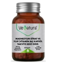 VeNatura Magnezyum Sitrat ve P5P (Vitamin B6) 90 Kapsül