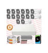 Provzen Hikvision 14'lü Full HD Güvenlik Kamerası Set 7/24 Renkli, Mikrofonlu, Olay Anında Bildirim