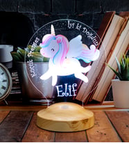 Unicorn Renkli Tek Boynuzlu At İsimli Kız Çocuk Odası Hediyesi Led Lamba, Unicorn Doğum Günü Parti Hediyesi