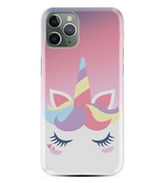 Apple iPhone 11 12 13 14 Pro Max Kılıf Desemli Silikon Sweety Unicorn 1737