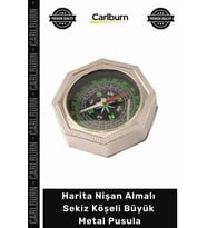 #Pusula Dayanıklı Metal Kasa Kamp Avcılık Harita Nişan Almalı Sekiz Köşeli Büyük Metal Pusula