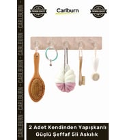 #Askılık Banyo Mutfak Düzenleyici Duvar Kanca 2 Adet Kendinden Yapışkanlı Güçlü Şeffaf 5li Askılık