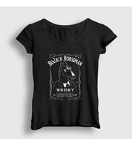 Presmono Kadın Siyah Whisky BoJack Horseman T-Shirt 299968tt