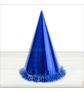 Hologram Karton Şapka, 32 cm - Lacivert