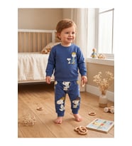 Snoopy Baskılı Bebek Erkek 2’li Sweatshirt Eşofman Takımı