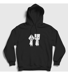 Presmono Unisex Beyaz Six And Mono Little Nightmares Kapüşonlu Sweatshirt 160290tt (Siyah)