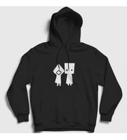 Presmono Unisex Beyaz Six And Mono Little Nightmares Kapüşonlu Sweatshirt 160290tt (Siyah)