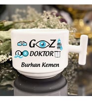 Göz Doktoruna Özel T Kulplu Nescafe Fincanı