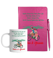 Sevgililer Gününe Özel Pembe Defter Kalem & Kupa Hediye Seti 14