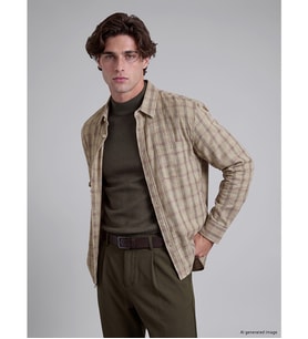 LCW Vision Yeşil Regular Fit Ekose Erkek Gömlek