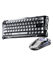 GravaStar Mercury V60 Pro Kablolu Manyetik Gaming Klavye ve XPro Kablosuz Mouse Seti, Chrome Silver (Gümüş)