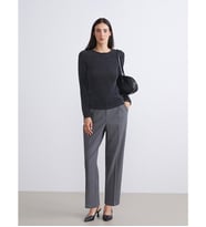 LCWAIKIKI Classic Gri Loose Fit Kadın Pileli Pantolon