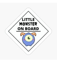 Arabada Küçük Canavar var Araç Sticker Etiket 19CM